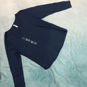 Cacique navy blue long sleeve T-shirt